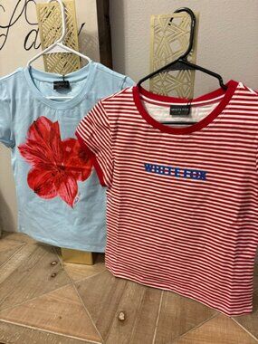 Women's 2 White Fox Baby Tees - Size XL